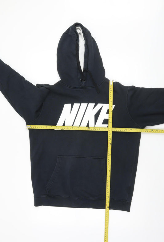 Nike Men's Black Pullover Hoodie Medium Graphic Print Sportswear