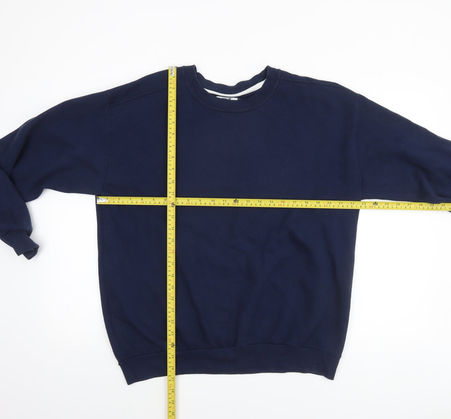 Anvil Mens Blue Large Crew Neck Pullover Sweatshirt