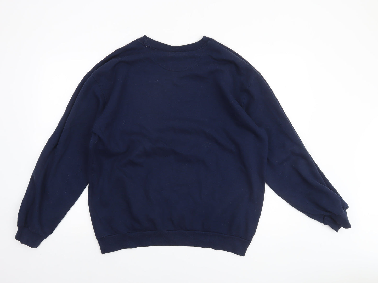 Anvil Mens Blue Large Crew Neck Pullover Sweatshirt