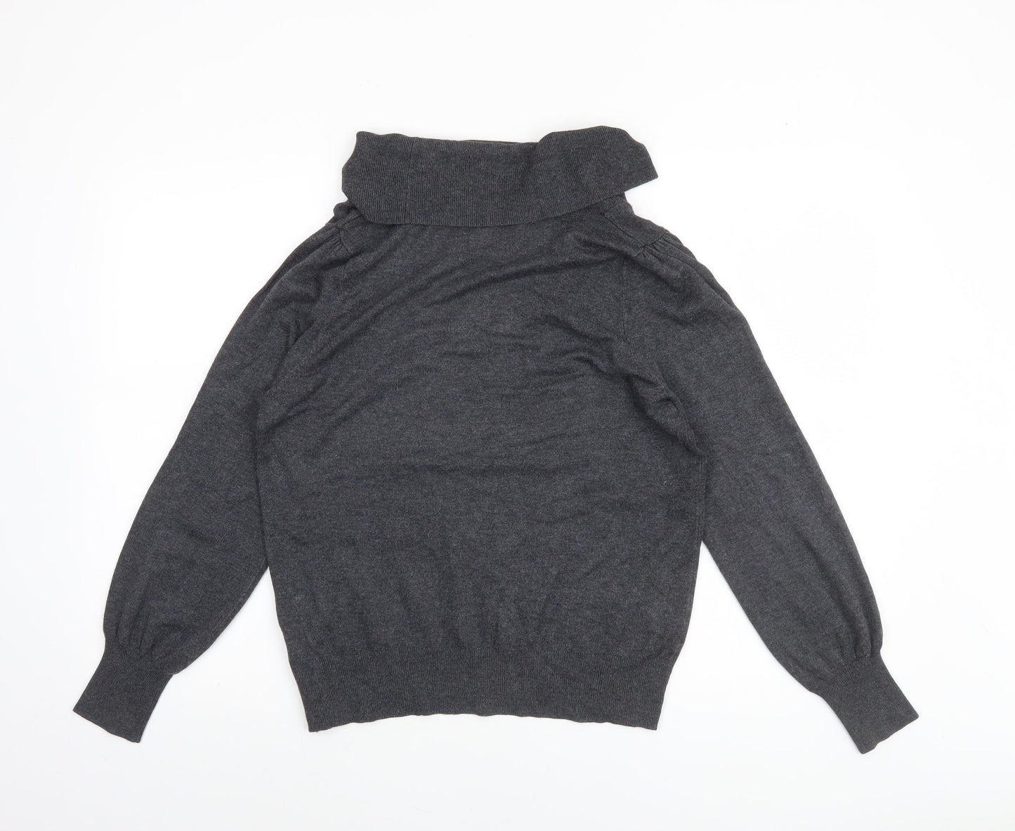 Marks and Spencer Women Grey Cowl Neck Long Sleeve Jumper Size 14