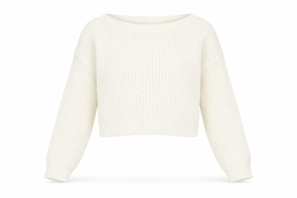 Missguided Petite Women's Ivory Waffle Knit Jumper Size 10/12
