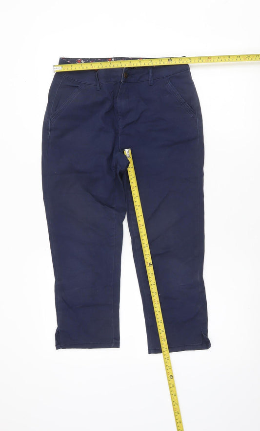 Love Jeans Women's Blue Chino Trousers Size 8 Regular Fit