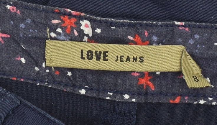 Love Jeans Women's Blue Chino Trousers Size 8 Regular Fit