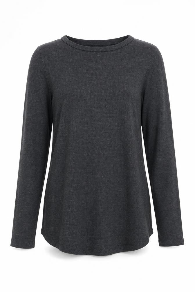 H&M Womens Grey Long Sleeve Basic Jersey T-Shirt Size L