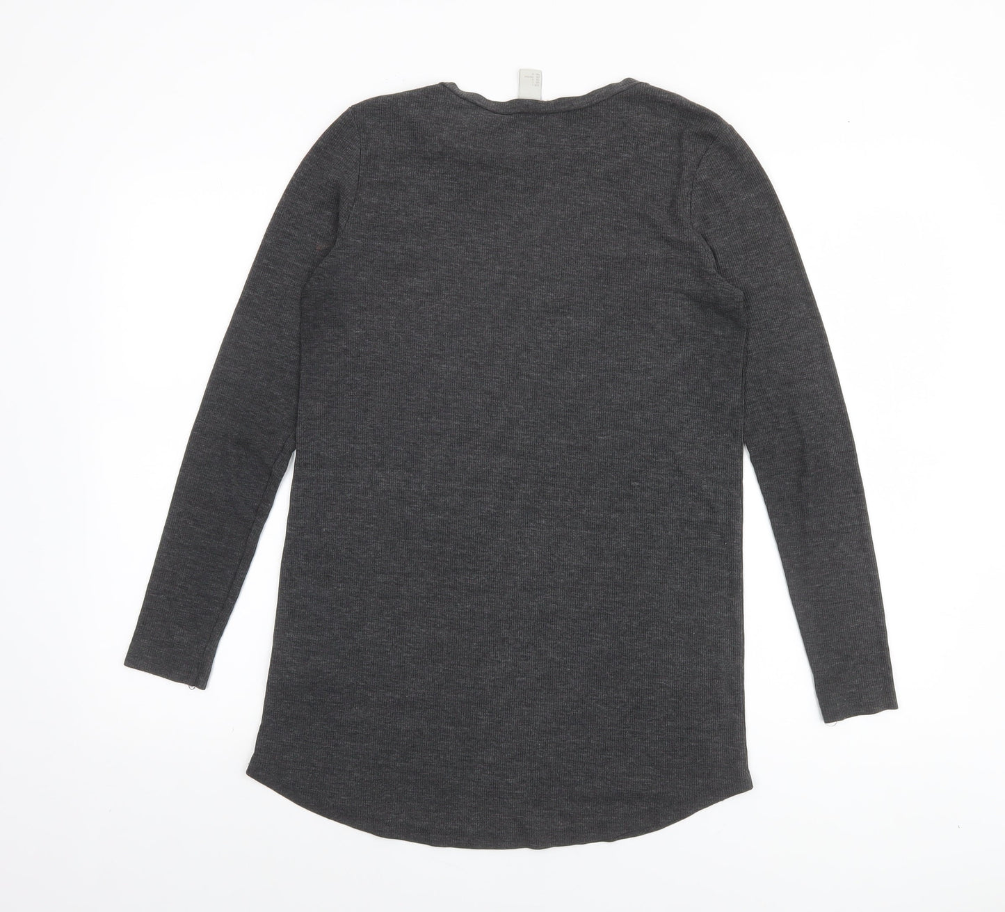 H&M Womens Grey Long Sleeve Basic Jersey T-Shirt Size L