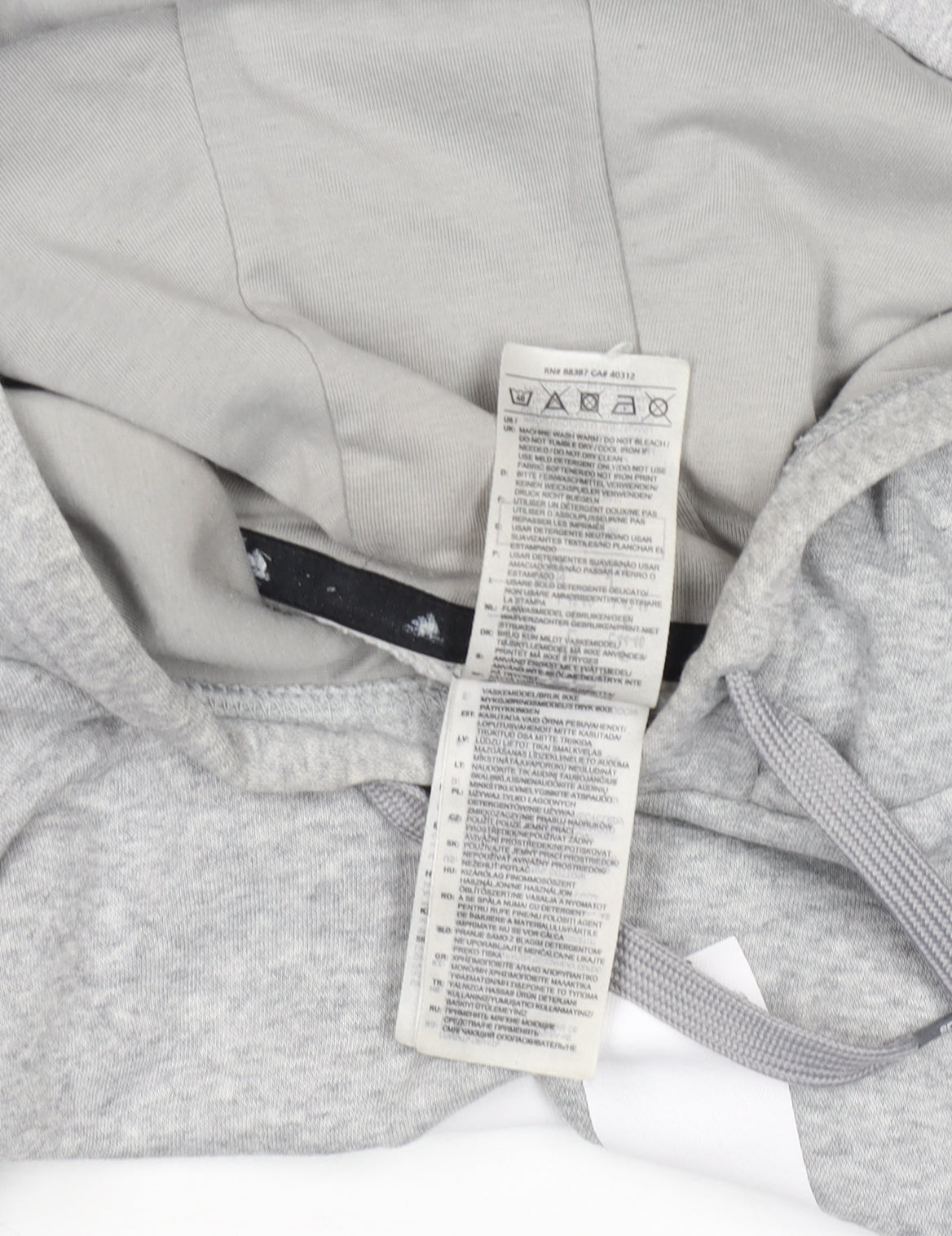 Adidas Women’s Grey Pullover Hoodie L Logo Print Cotton Blend