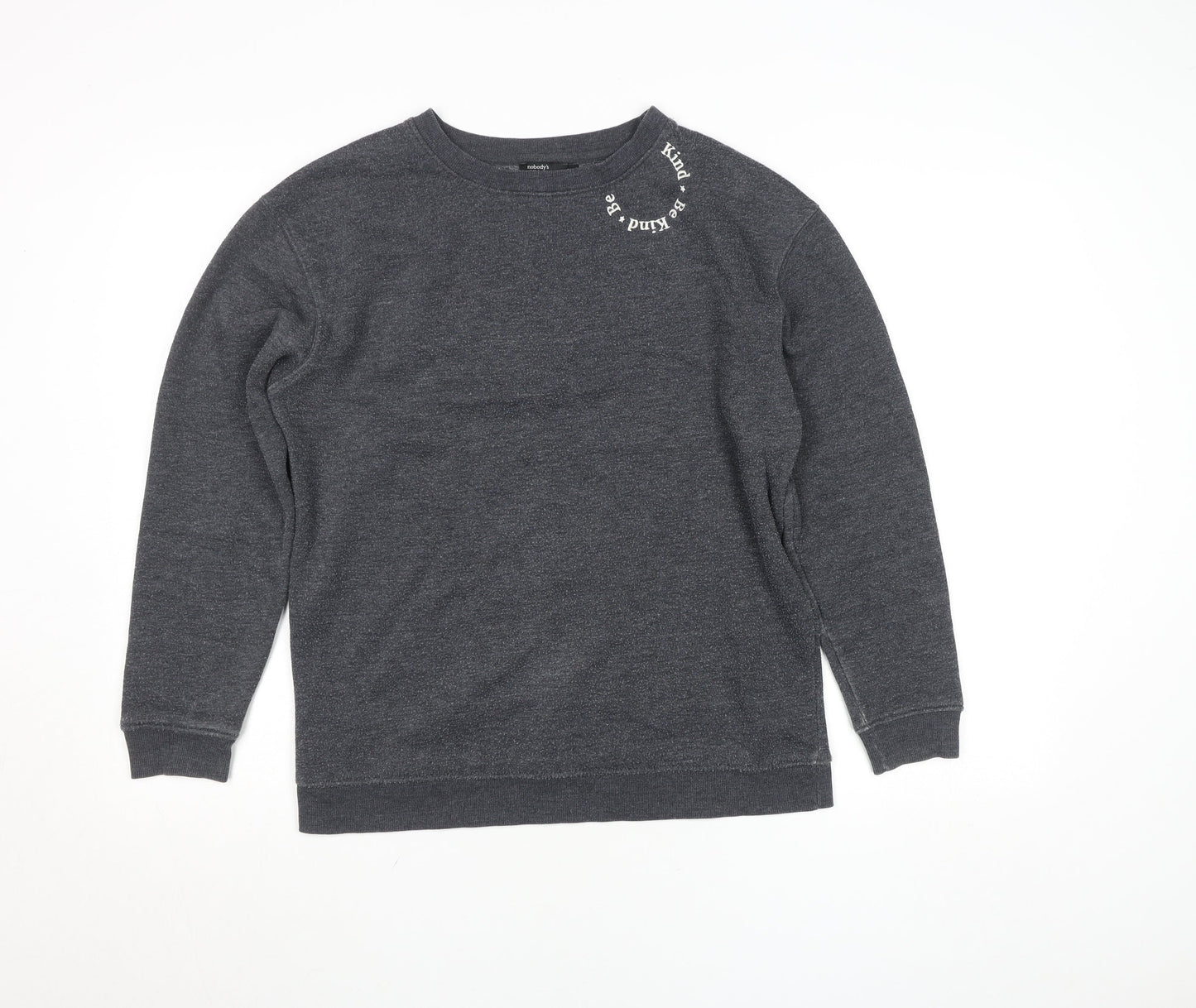 Nobody’s Child Women’s Grey Small Organic Cotton Blend Pullover Sweatshirt