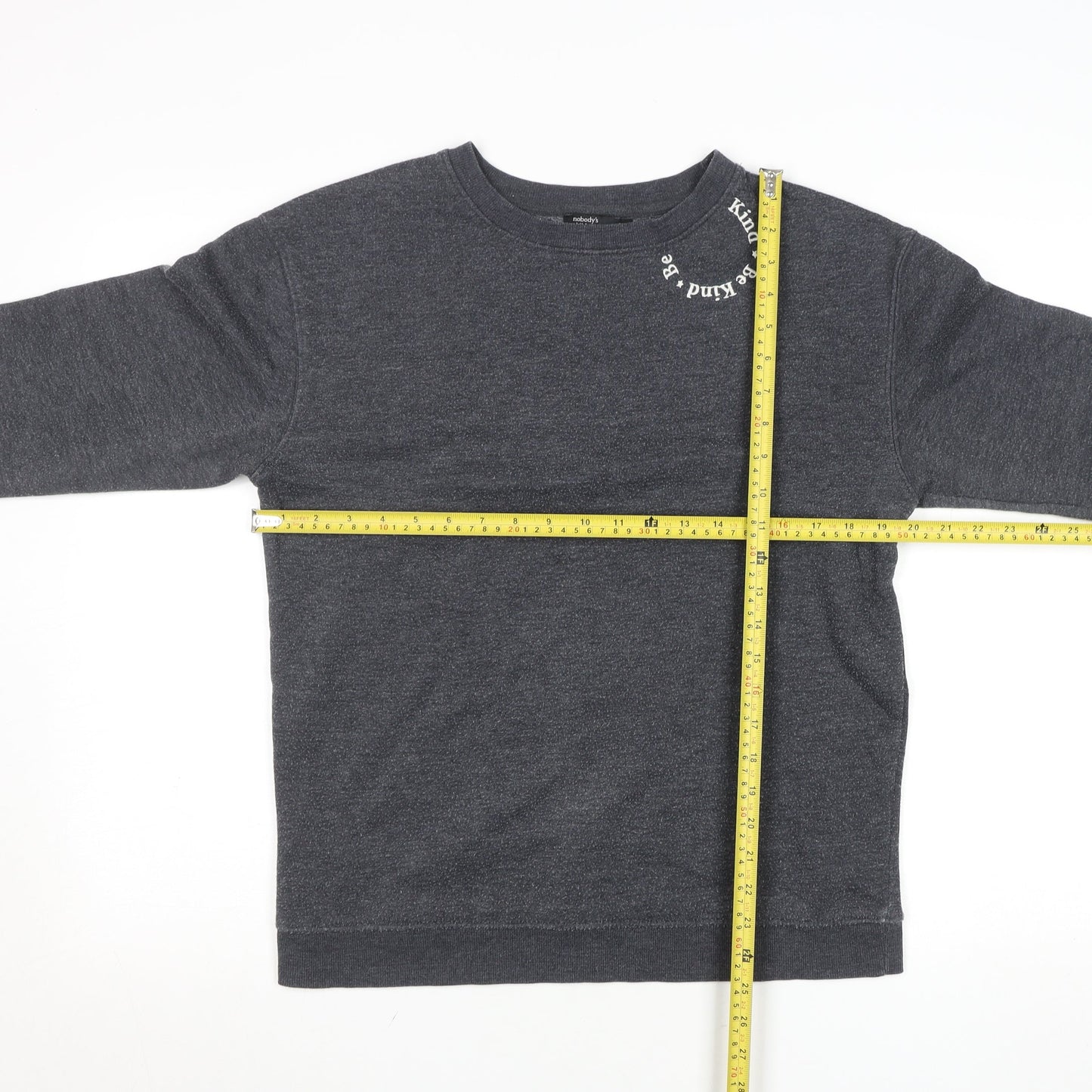 Nobody’s Child Women’s Grey Small Organic Cotton Blend Pullover Sweatshirt