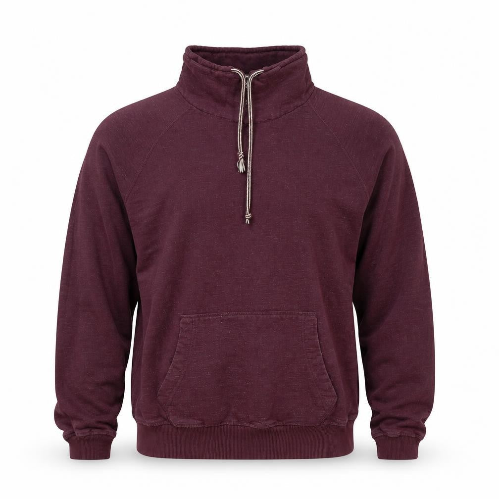 Pull & Bear Men's Red High Neck Pullover Sweatshirt Size M