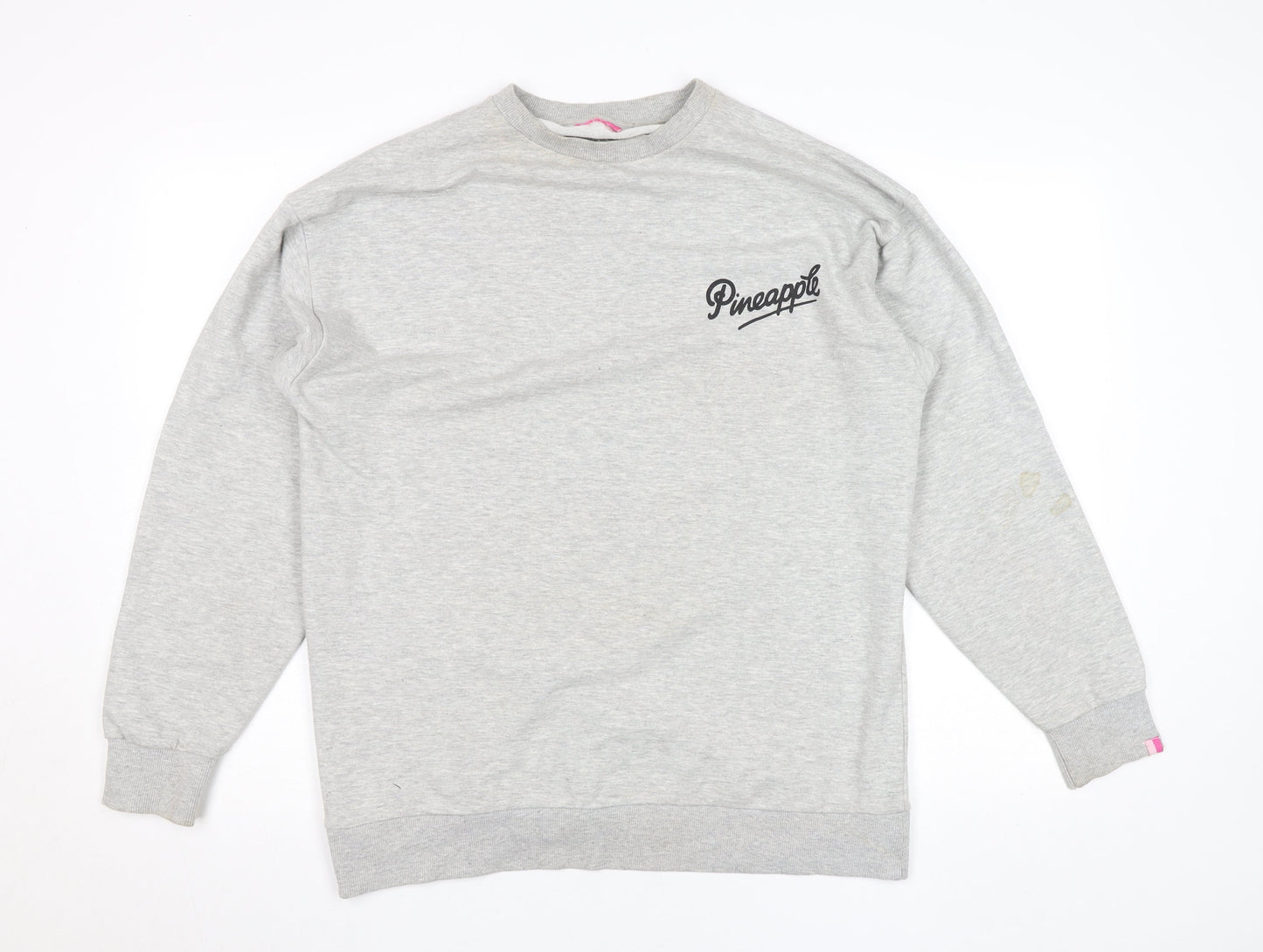 Pineapple Women’s Grey Crew Neck Pullover Sweatshirt Size M 12-14