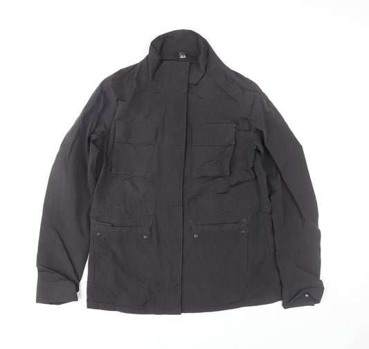 Superdry Womens Black Military Jacket Size 12 Cotton Blend