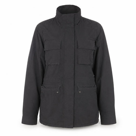 Womens UK Size 12 Regular Superdry Black Cotton Blend Jacket