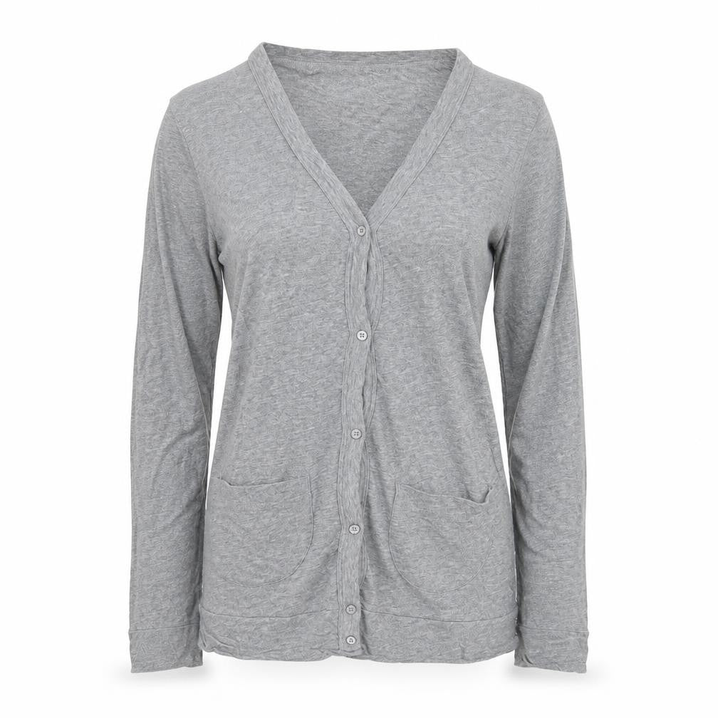 Mossimo Supply Co Womens Grey Long Sleeve Button-Up Cardigan M