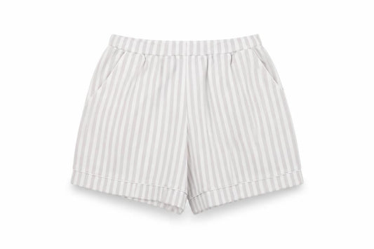 Adams Girls Grey Striped Jersey Shorts 8-10 Years Elastic Waist Summer