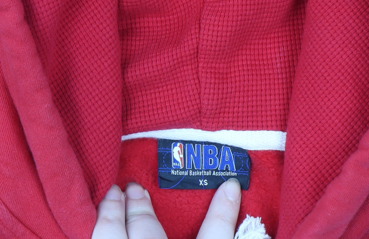 Mens UK XS Regular NBA Red Pullover Hoodie