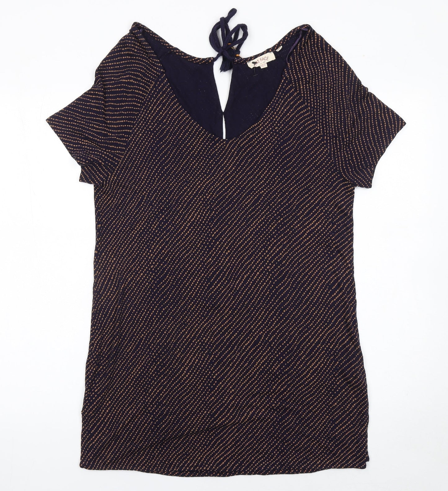 Womens UK Size 12 Fat Face Blue Viscose Blouse