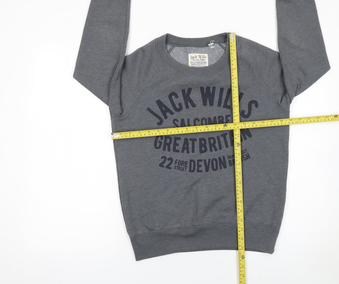 Womens UK 8 Regular Jack Wills Grey Pullover Sweatshirt