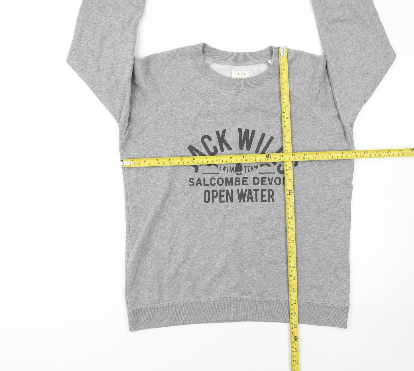 Womens UK 12 Regular Jack Wills Grey Pullover Sweatshirt