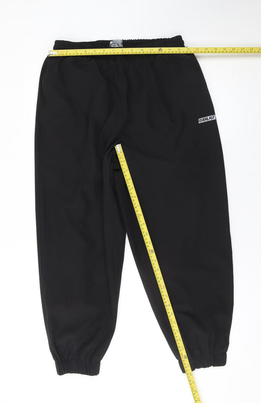 Everlast Men's Black L Jogger Trousers Woven Polyester Gym Pants