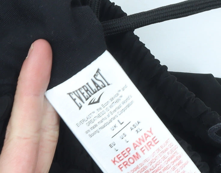 Everlast Men's Black L Jogger Trousers Woven Polyester Gym Pants