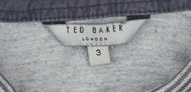 Ted Baker Men’s Grey Button-Down Collar Polo Shirt Size M