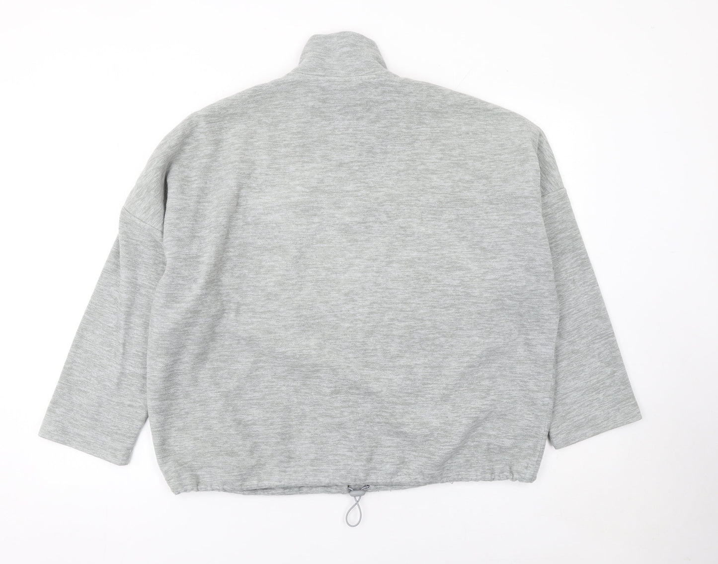 Monki Womens Grey 1/4 Zip Pullover Sweatshirt Size S