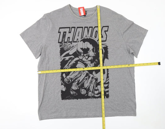 Marvel at George Men’s Grey Thanos T-Shirt 2XL Graphic Tee