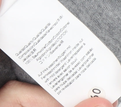 Hugo Boss Men's Grey Logo Cotton Pullover Sweatshirt Size L