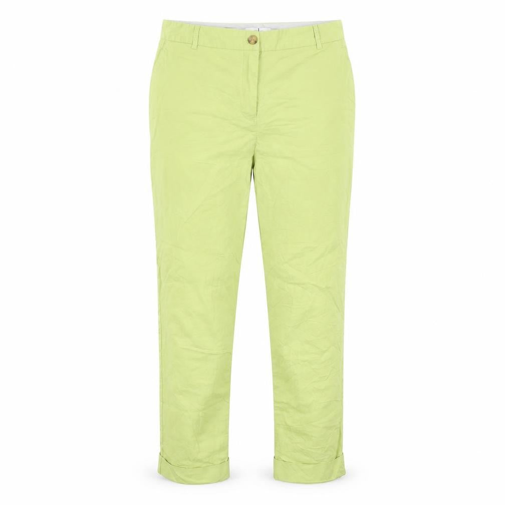 Jasper Conran Women Green Chino Trousers Size 12 Cotton Blend