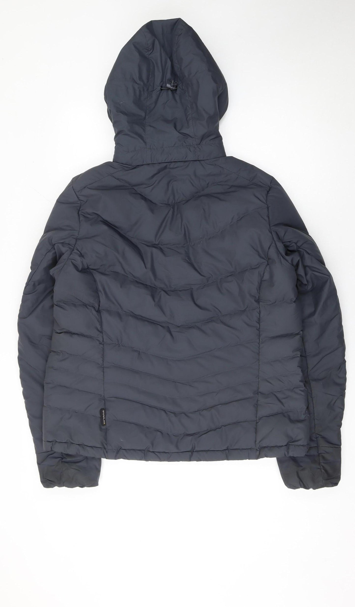 Jack Wolfskin Women’s Grey L Puffer Jacket Hooded Down Outdoor Coat