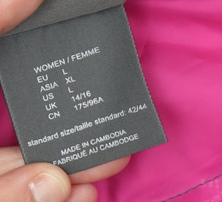 Jack Wolfskin Women’s Grey L Puffer Jacket Hooded Down Outdoor Coat