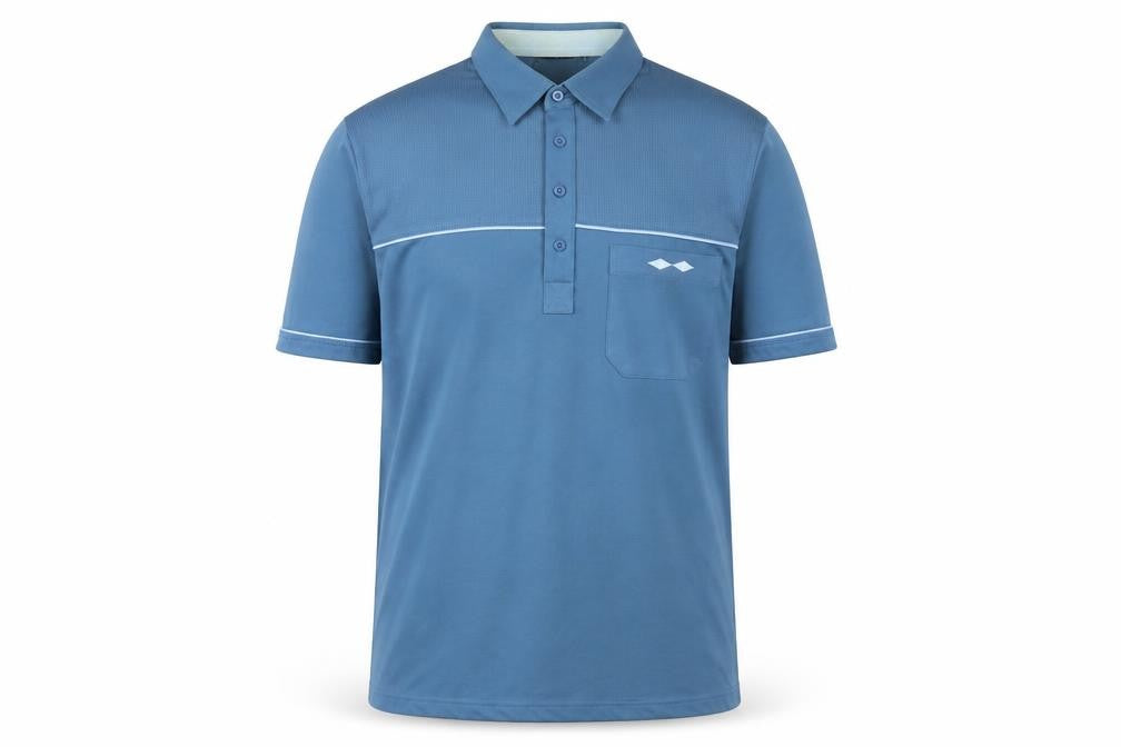Tom Hagan Men's Blue Short Sleeve Polo Shirt Size M Regular Fit