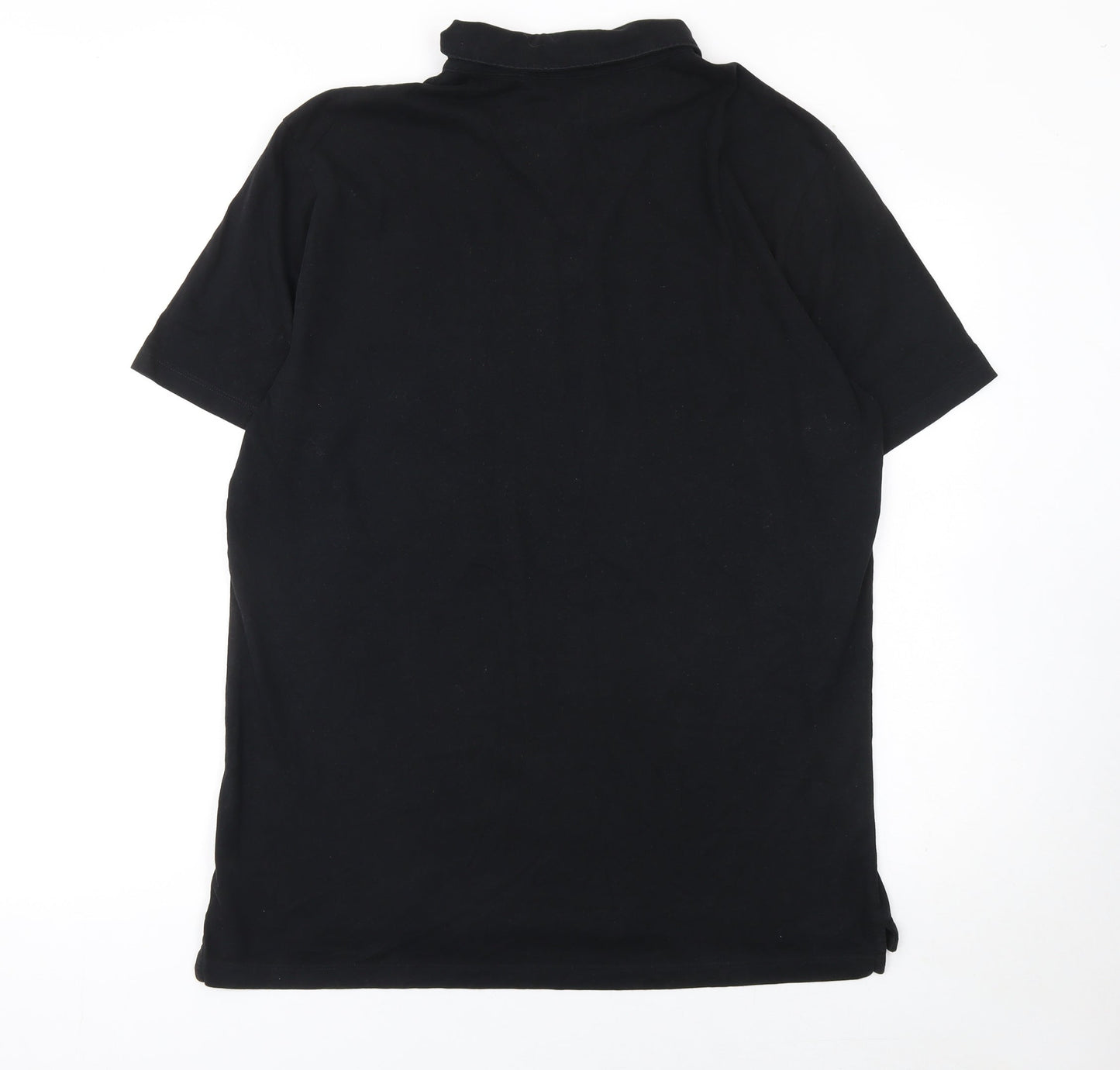 GAP Men’s Black Cotton Short Sleeve Polo Shirt Size L