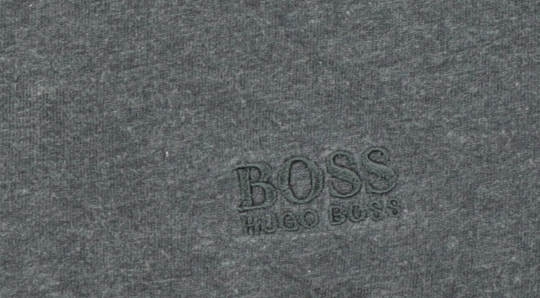 Hugo Boss Men's Grey Cotton Crew Neck Short Sleeve T-Shirt L