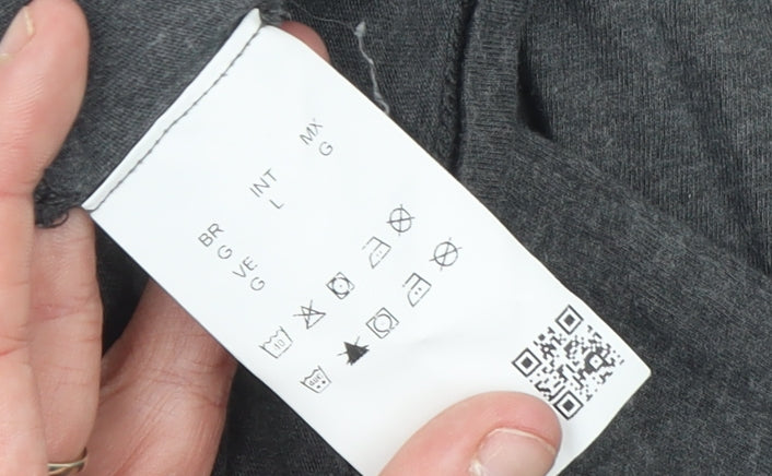 Hugo Boss Men's Grey Cotton Crew Neck Short Sleeve T-Shirt L