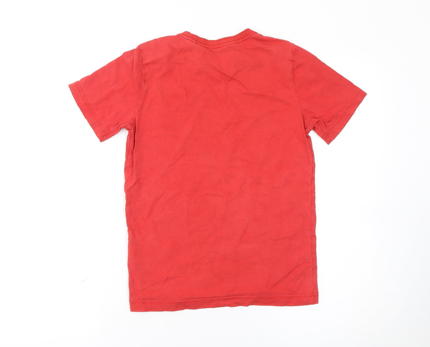 Adidas Boys Red Camouflage Logo T-Shirt 11-12 Years Short Sleeve Cotton