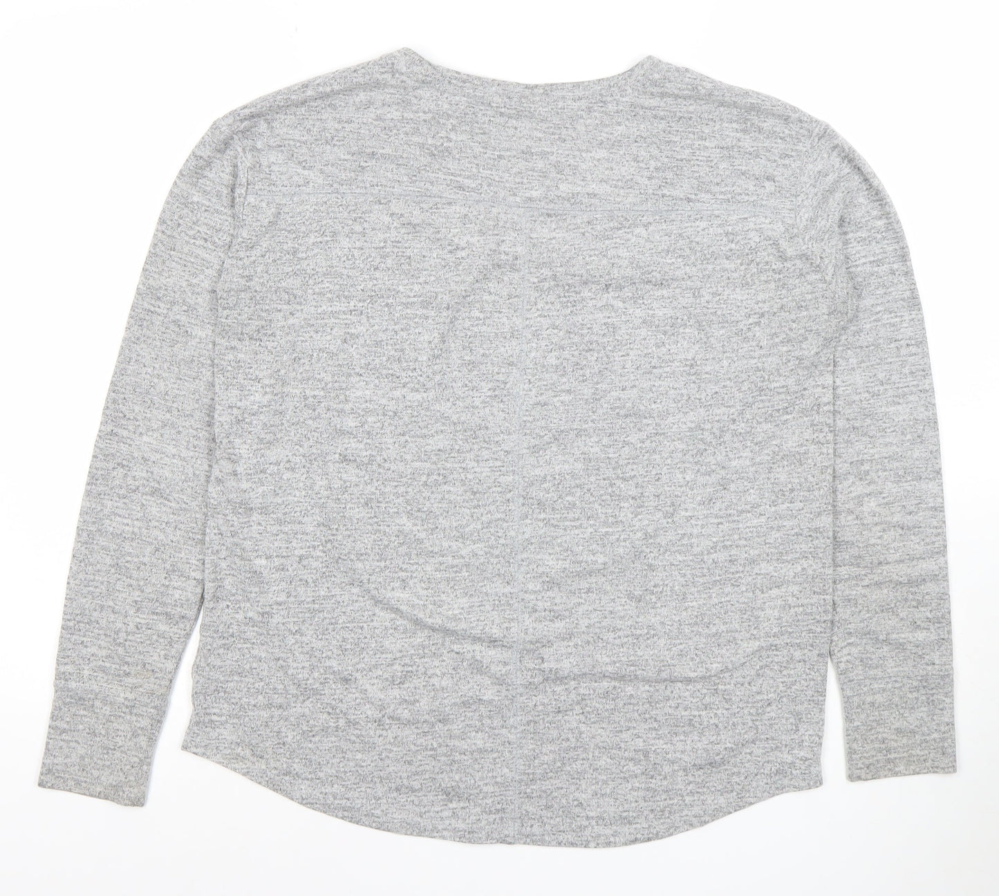 GAP Women’s Grey V-Neck Long Sleeve Basic Jersey T-Shirt Size S