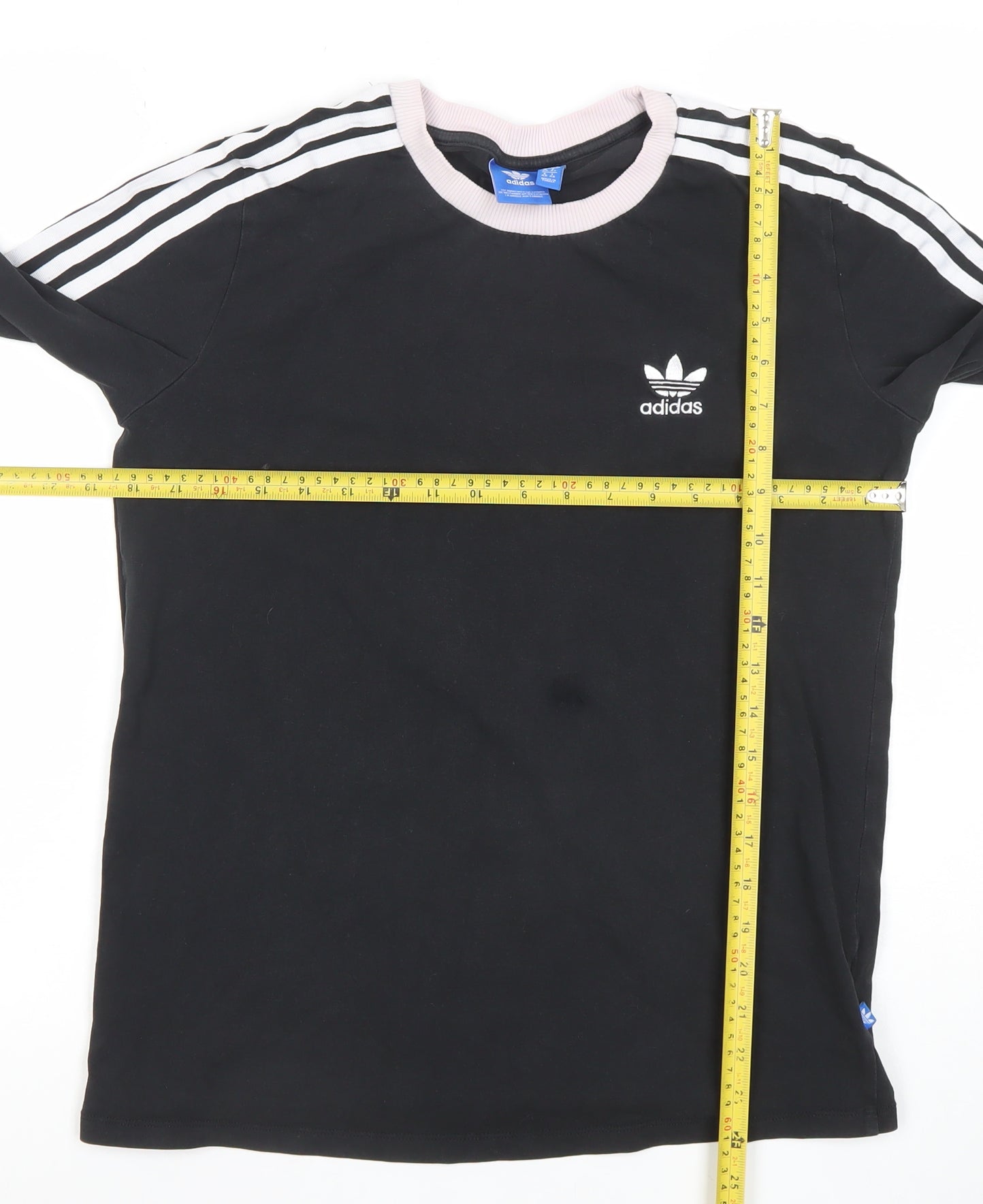 Adidas Womens Black Long Sleeve Basic Crew Neck T-Shirt Size 14