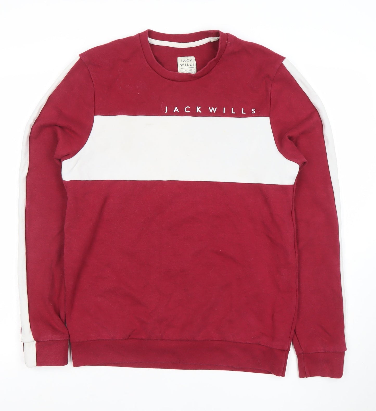 Mens UK S Regular Jack Wills Red Pullover Sweatshirt