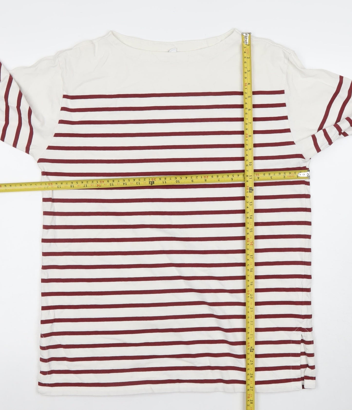 Uniqlo Women’s Multicoloured Striped Long Sleeve Cotton T-Shirt M