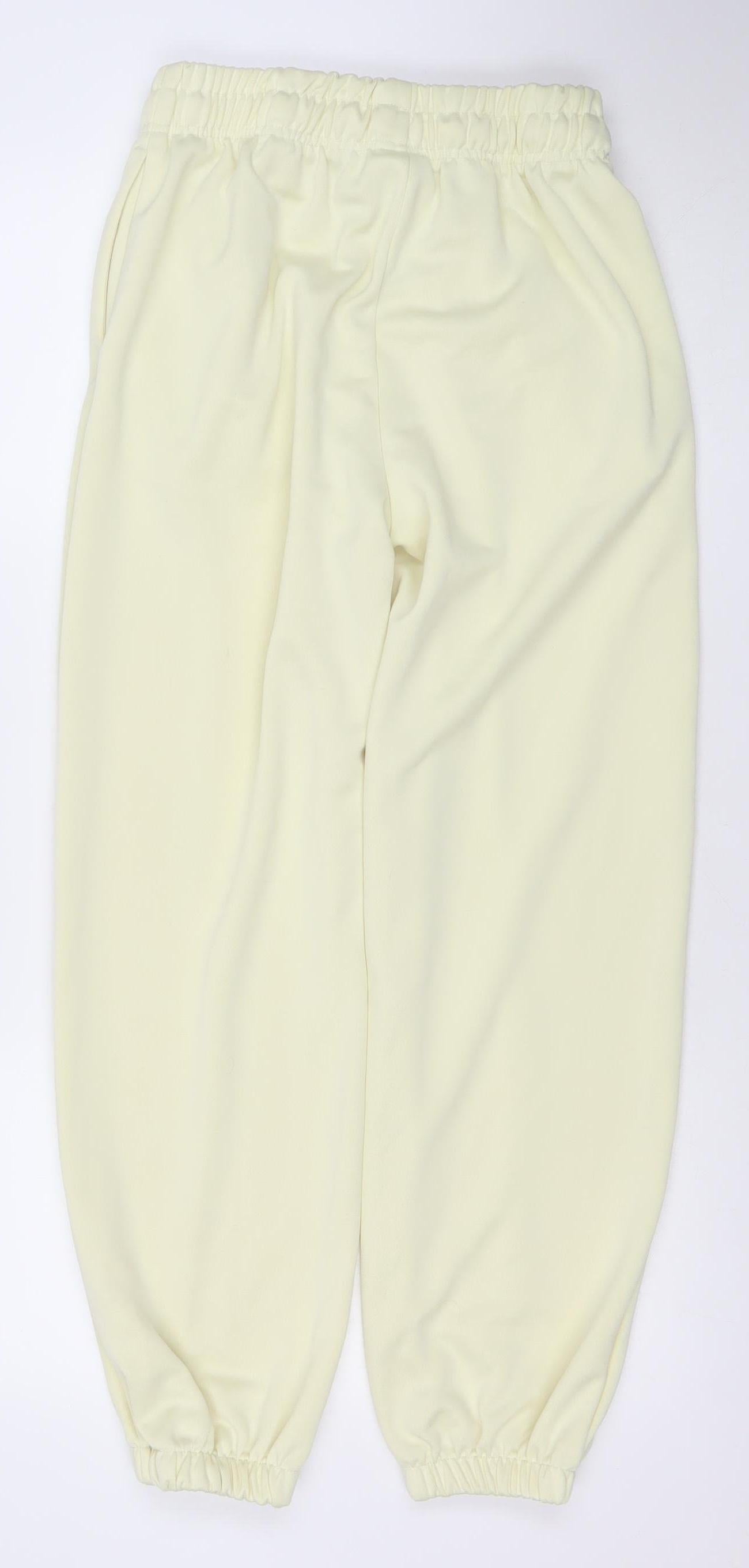 Nike Women Ivory Polyester Jogger Trousers Size S