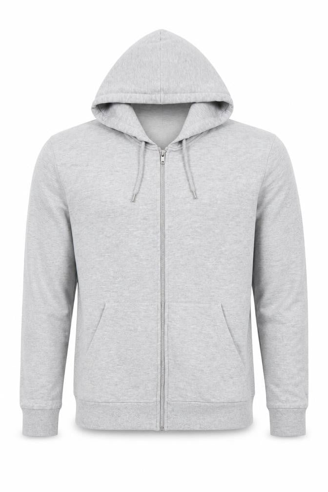 Topman Men's Grey Full Zip Hoodie Classic Fit Size M