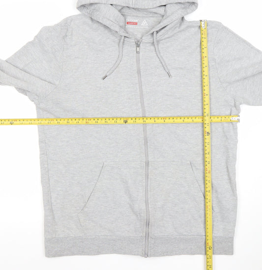 Topman Men's Grey Full Zip Hoodie Classic Fit Size M