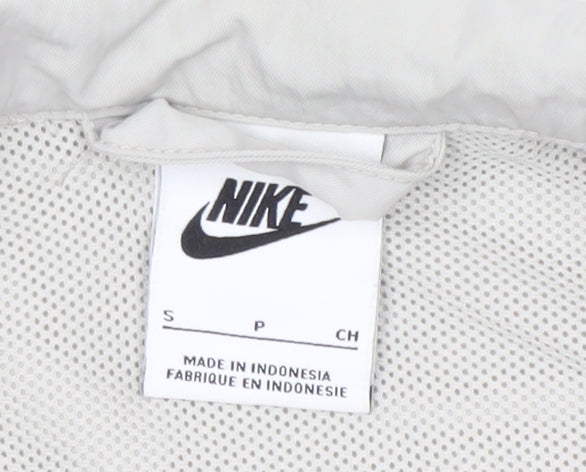 Nike Women Grey Lightweight Cropped Windbreaker Jacket S
