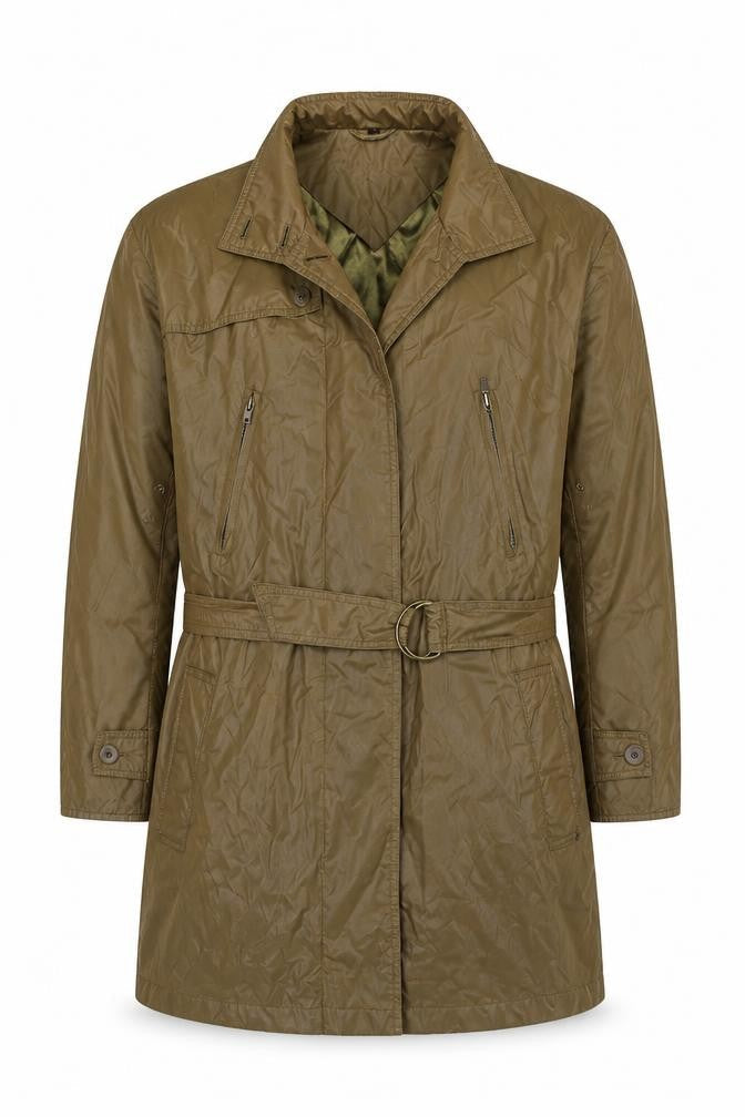 Four Seasons of London Men's Brown M Belted Waterproof Rain Coat