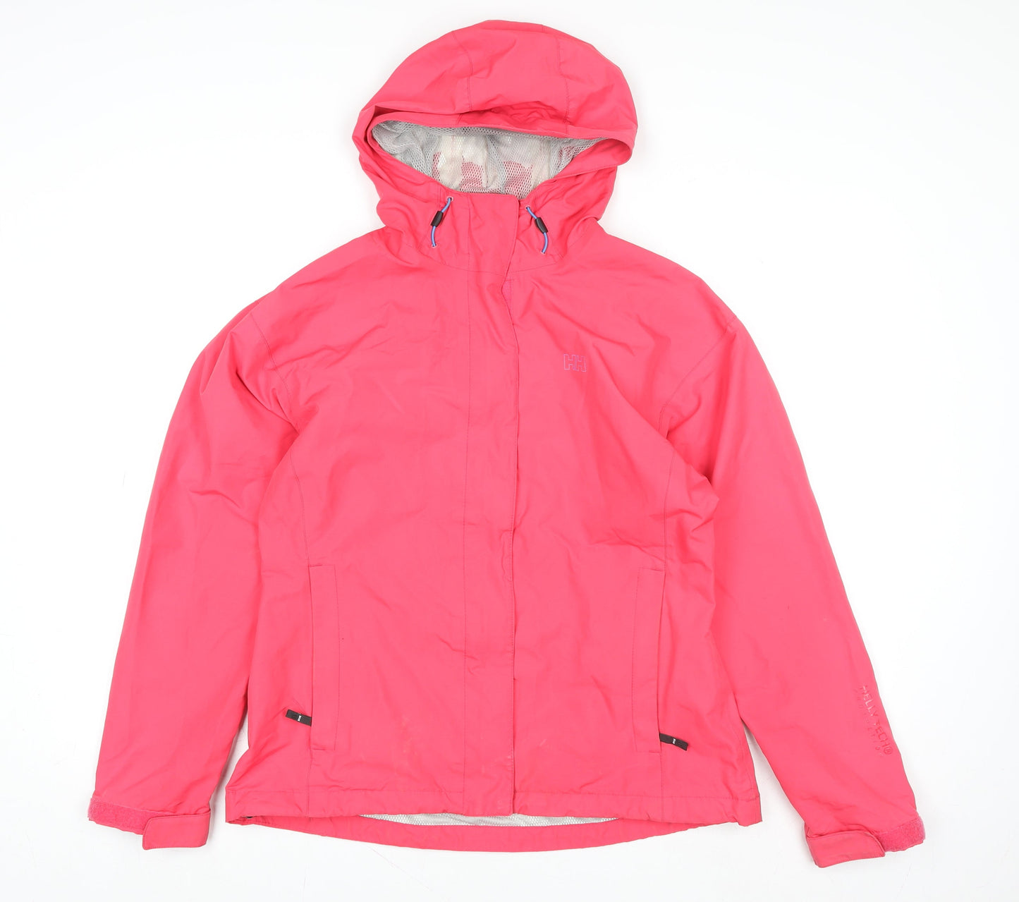 Helly Hansen Womens Pink Waterproof Hooded Rain Coat Jacket L