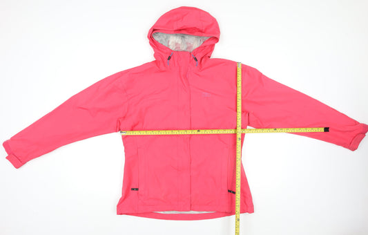 Helly Hansen Womens Pink Waterproof Hooded Rain Coat Jacket L