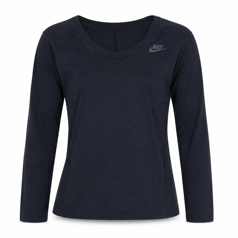 Womens UK Size M Nike Black 100% Cotton T-Shirt