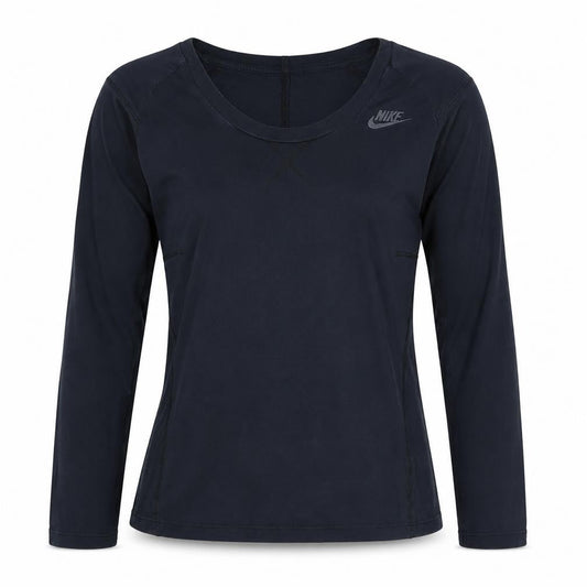 Womens UK Size M Nike Black 100% Cotton T-Shirt