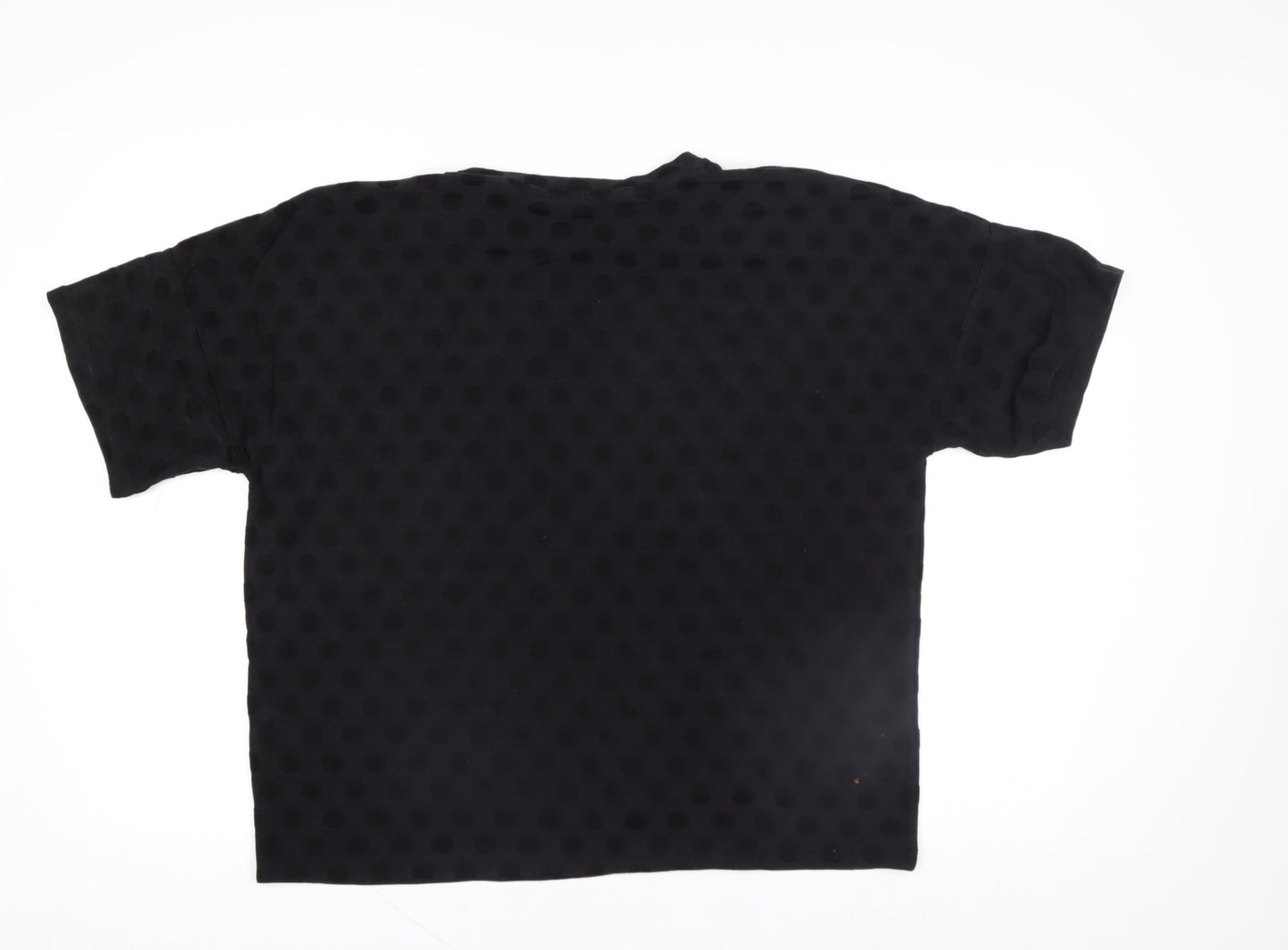 Next Womens Black Polka Dot Short Sleeve T-Shirt Size 16
